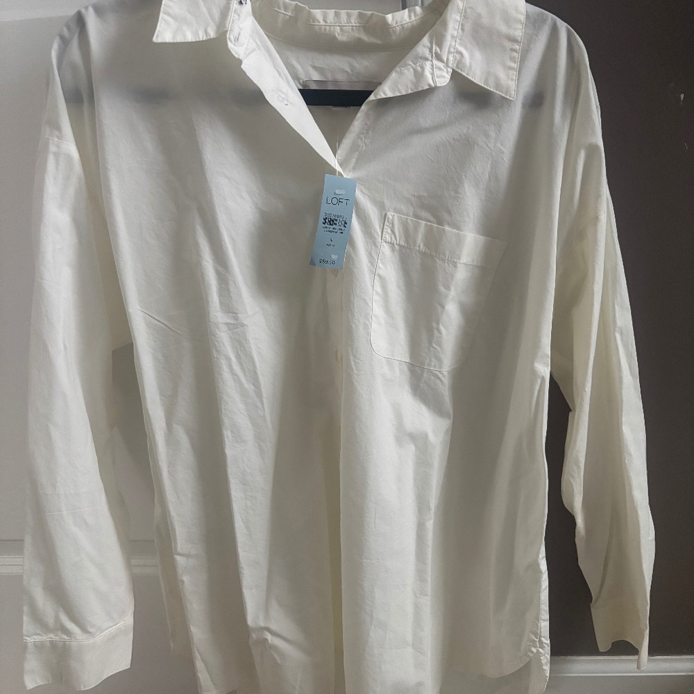 LOFT Button Up Tshirt- New With Tag